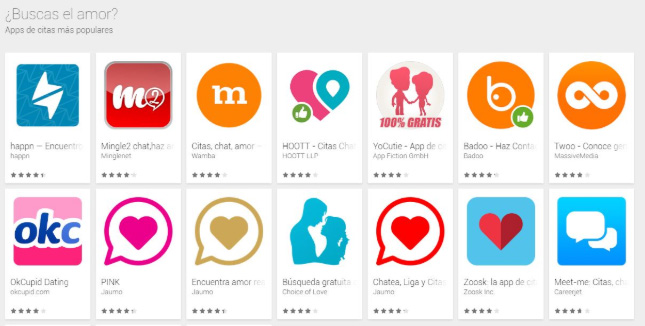 aplicaciones para ligar en Internet